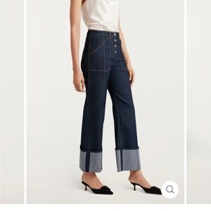 Cinq a Sept Dark Blue Cropped Jeans